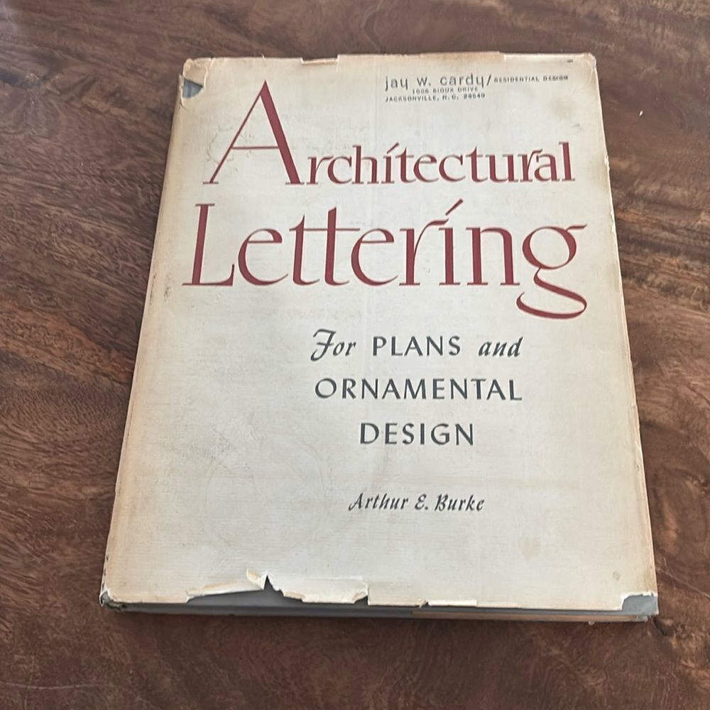 Architectural lettering for plans and ornamental design hardback book